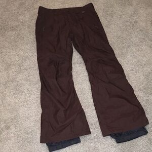 Women’s Columbia Omni-Tech Brown waterproof winter Ski Snowboard pants S 32 x 28
